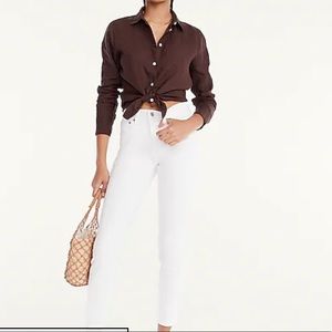 J Crew 9” mid-rise toothpick Jean in white - size 26